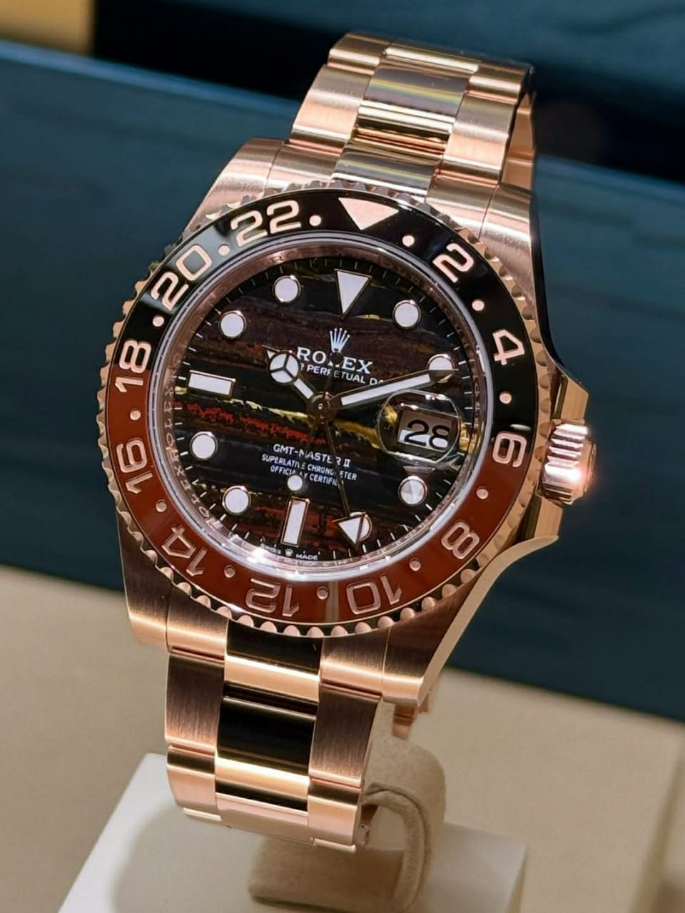 Rolex GMT-Master II Rose Gold Rootbeer 126715CHNR